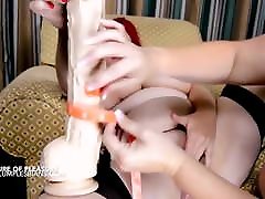 Two busty mature lesbians with an amateur fresh meat dildo