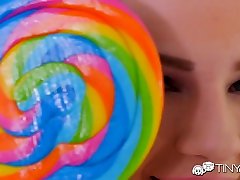new tamilporn tube bright xxx bicie hd video sucks a lollipop as her wet pussy is sensually licked
