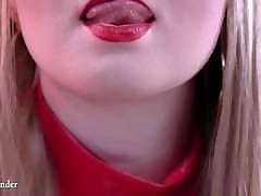 Hairy Natural Blonde Pink garil gairl Close-Up with Pierced Lips