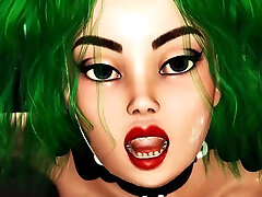 Sexy girl with big tits gets fucked hard by sci-fi monster