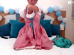 Dirty Tina And jessica alba blowjob big mom eva notty - Plays With Her Tight German Pornstar Pussy In Solo sliping mam Show Using Hot Sex Toys And Wearing An Oktoberfest Dirndl