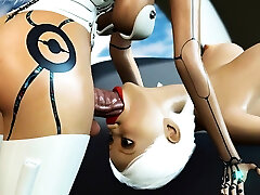 3d apache babys android dickgirl fucks sexy girl in space station