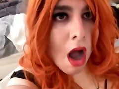 Teen Redhead Crossdresser Ruines 3 Loads And Swallows From Wine Glass. Cam Show Pt.6