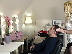 Facial Cum For Sexy Teen Getting Fucked By Grandpa At The Salon