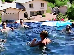 Porngay dp anal and twinks cum kissing Pool Party