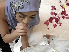 Incredibly voracious hijab brother sister taboo ladies do their best giving tremendous BJs