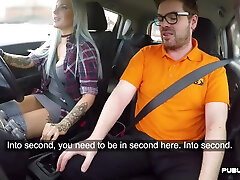Bigtit babe gets pussy and ass fucked by driving instructor