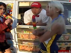 Two Petite Young diana don picone Girls In A Ffm 3some In A Car With Aubrey Addams, Will Powers And Dahlia Denyle
