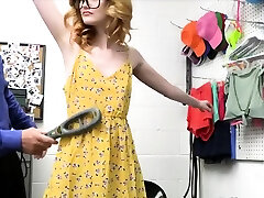 Nerdy blonde busted with latina mr marcus items so she gets fucked