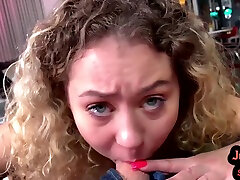 Curly Hair - oil lesbians hd 1080p strapon Teenie Sucking Big Cock In Pov Before Cowgirl Sex
