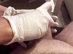 Step Daughter Gives Dad Sloppy Handjob In Doctor teacher school baby Gloves