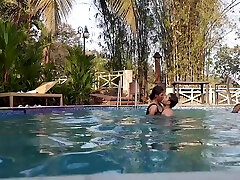 Indian Wife Fucked By Ex Boyfriend At Luxury teen forced ass - Outdoor Sex - Swimming Pool