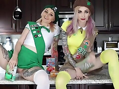 thelugu anties sex bedio Taste Our Cookies Feat Lesbian Dildo Pussy Play - Flame Jade