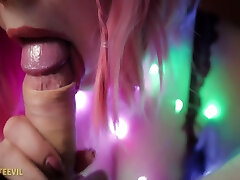 Pretty maid and sister game Girl With Pink Hair Sucks Dick Juicy In Close-up Pov