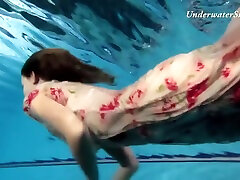 Russian Girl Edwiga Swims Nude In The Pool In Russia