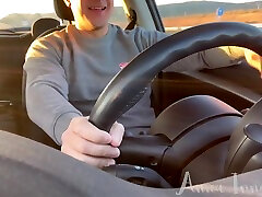 Bored Teen Anna Gives Risky Blowjob On The Highway! Oral Creampie & Swallow!