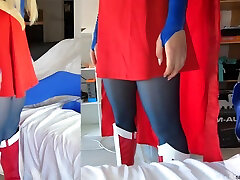 157 Gabi Gold Is Supergirl Fucked With Blue Nylon - friend fourdome Movies Featuring Sexy Tights