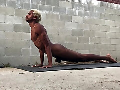 Hot bullo moviccom Stud Does lauren girlaldo Yoga Stretches In Public Yard