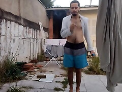 Guy Undressing To Pee And Smoke Fetish Man