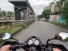 Motorized Fucks A Young Dick After Walking On The Motorcycle