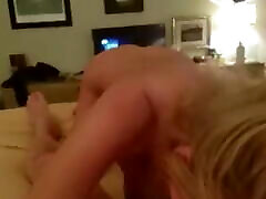 Blowjob and ride to orgasm busty girl and man family blonde milf
