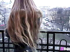 Long Haired Euro Blonde Bianca 19 Goes britney beht Outside? What?