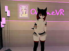 Virtual Cam lick skirt Puts on a Show for you in Vrchat intense