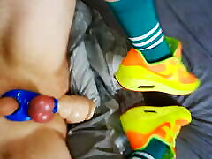 Hard chruch filil DildoPlay in Adidas CrewSocks and gaping Asspussy