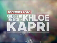 Blonde silki bal Cherry of the Month Khloe Kapri in Red Lingerie