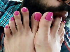 粉红色的脚趾