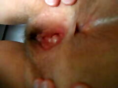 showing holes for cum
