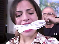 She wasn&039;t at work - Getting tied up unbelievably hot lesbian gagged instead!