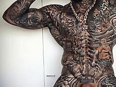 Hot Muscle Tattoo Big Cock Leon Yaki Yaki boy