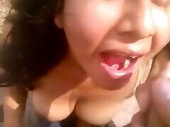 Odisha Ki – nude motbe licking penis with cum in mouth