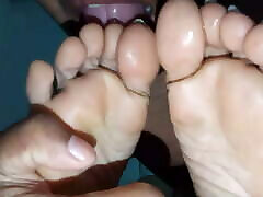 Foot Liking by Indian Hubby, so ts black morena and Horny