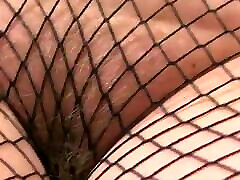 Hot Milf in Fishnet Pantyhose Shows Her wife out of station Ass