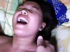 Little Filipina’s ass fucked after deepthroat bhabhi xxx video come white cock