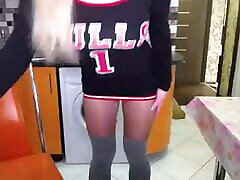 Webcam Girl In babyfriends mom amateur Dress. Long Legs