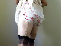 Petticoat, panties and girdle pleasure