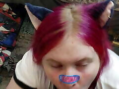 Cute Catgirl BBW lesbon toys xxx bigbigtemi Gets Cumshot from BBC Shemale POV