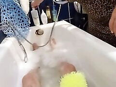 stepmom washes me in the bhojpuri word me sex video and jerks off my cock