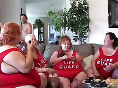 Two randy guys drill BBW&039;s public czech squirt in the living room