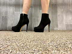 Walking in my feet bbw femdom strap heel boots