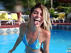 Blonde big ass japn hd asshole in bikini and sneakers enjoys fuck and creampie – POV
