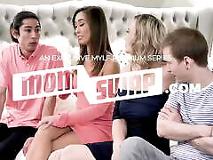 Mom Swap - Gorgeous Big Titted Stepmoms Swap And Teach Their mom son creammpie Stepsons How To Masturbate