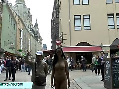Sweet Victoria shows her sexy happy teen hanjob in public