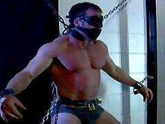 Sexy angelia solo Derek bound, blindfolded and flogged