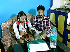 Indian teacher fucked hot student at iranre sex tuition!! Real Indian teen sex