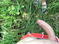 Real Outdoor twos penis on the River Bank after Swimming POV