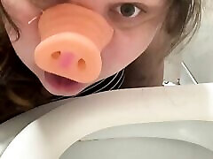 Pig 21 year old bbw latina toilet licking humiliation
